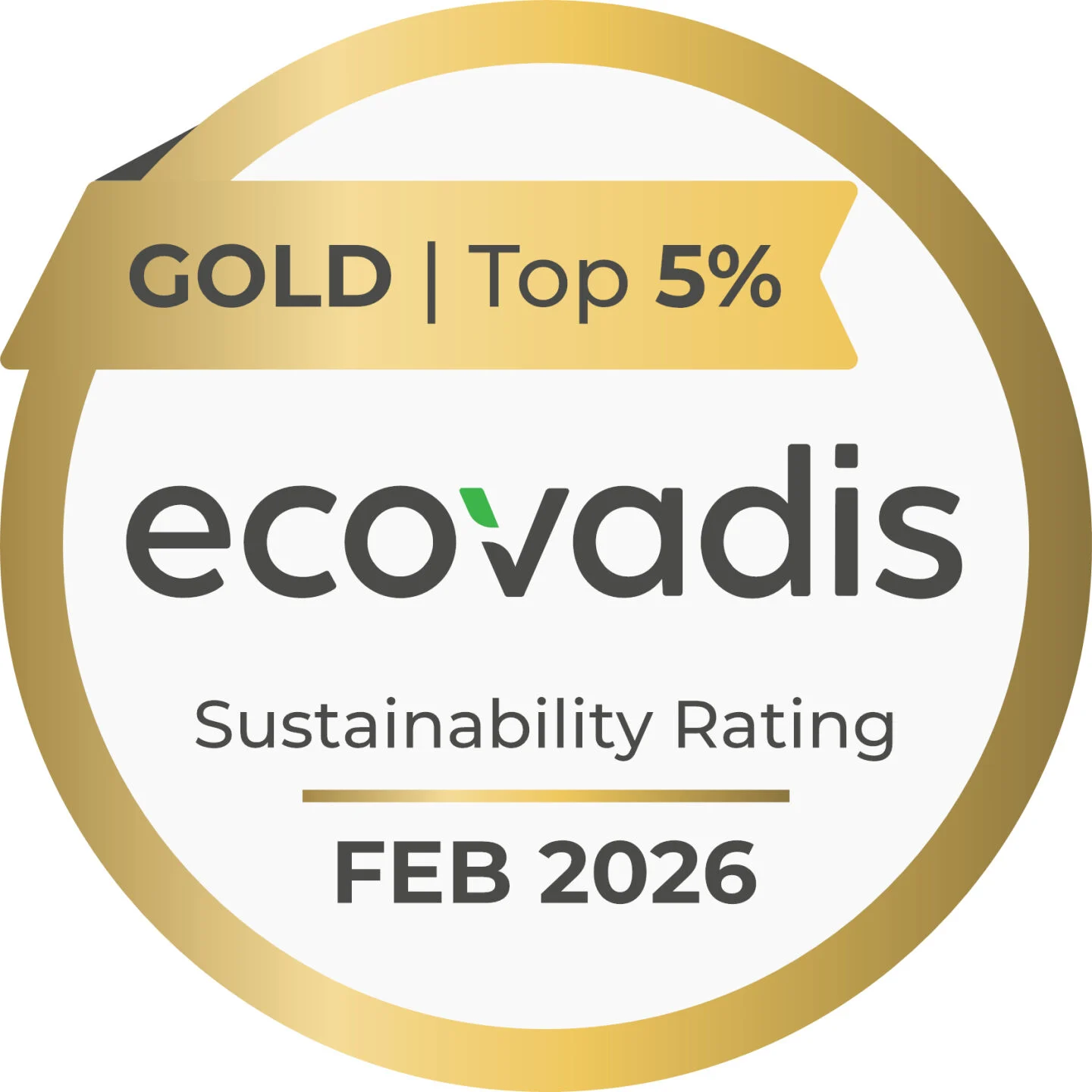 EcoVadis GOLD keurmerk